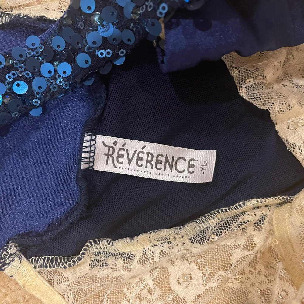 Reverence White & Blue Dance Dress Like New Condition - Picture 4 of 12